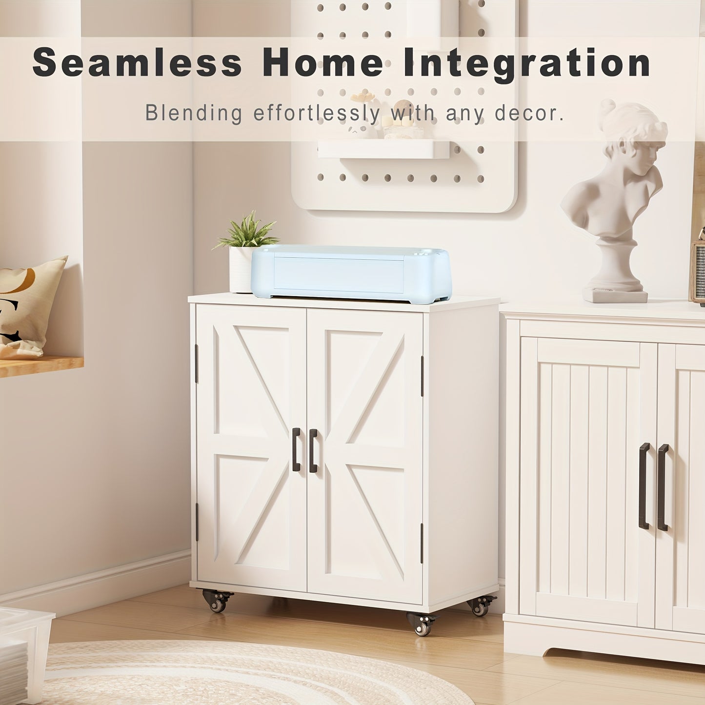 Modern Farmhouse Craft Cart With 25 Vinyl Holders