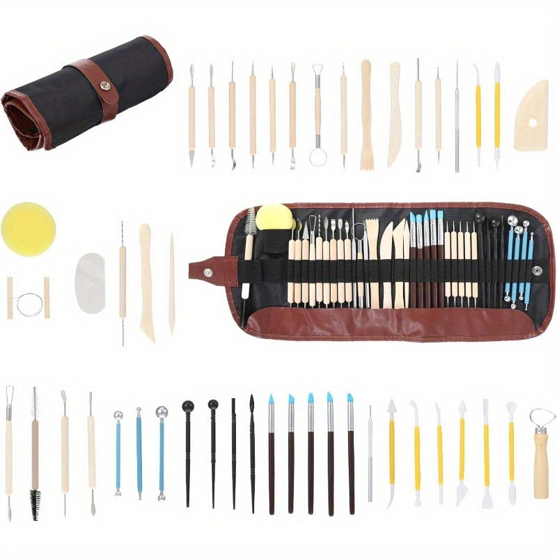 48 Piece Professional Clay Sculpting Tools Set With Case