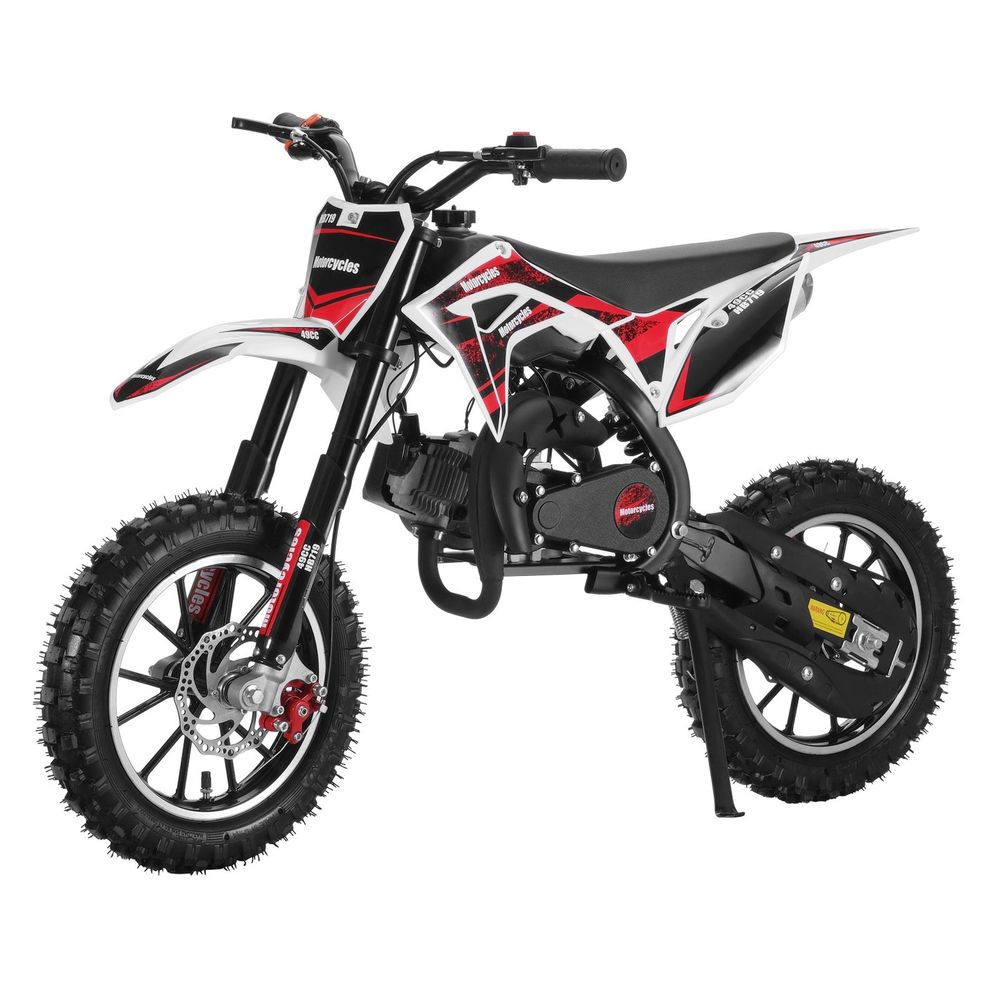 Gas-Powered Red 49cc 2-Stroke Kids Mini Motocross Bike
