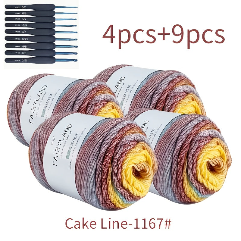 13pc Colorful Thread and Crochet Hook Set for DIY Crafts