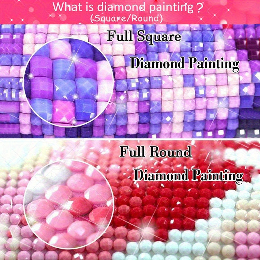 Beach Sunset Pebble Hippo DIY Diamond Painting Kit Gift