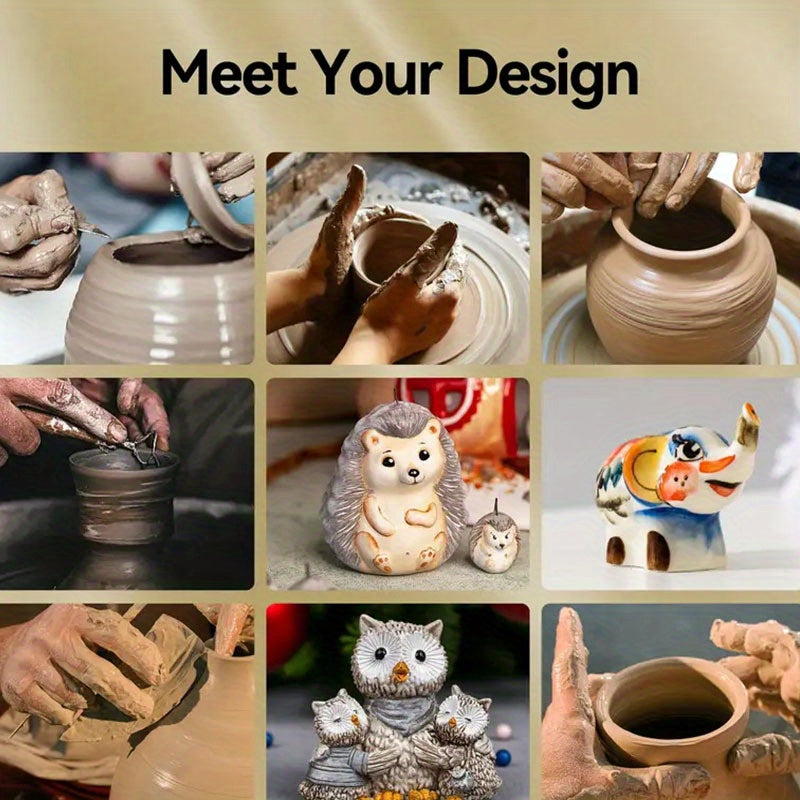 43Pcs Pottery Tools Kit For Air Dry Clay And Sculpting