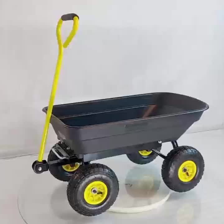 Heavy Duty Folding Wagon Cart 330 Lbs 180 Degree Swivel