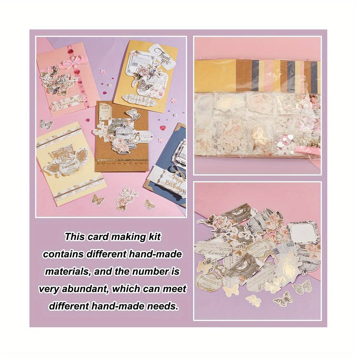 DIY Envelope Card Kits With Pre Cut Paper For Crafting