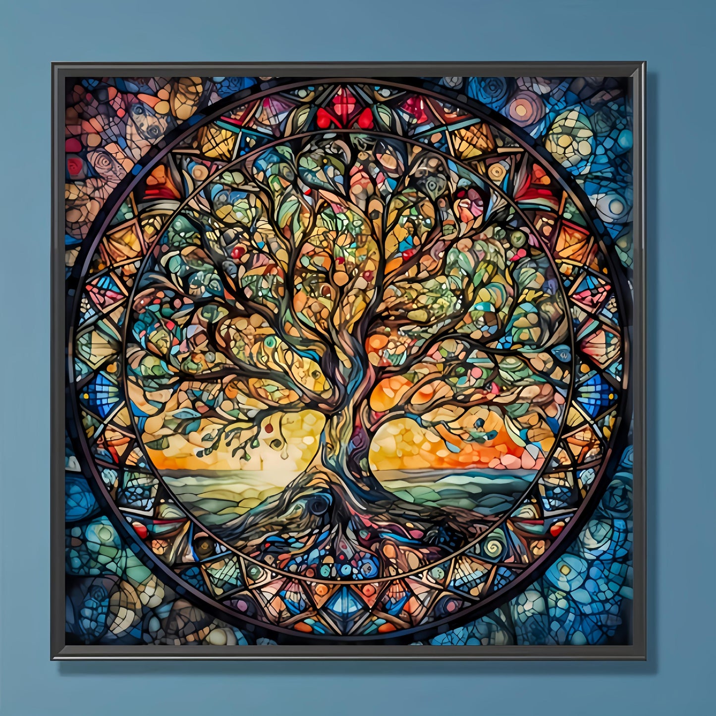 Frameless Diamond Painting Set 5D Round Mosaic Wall Art