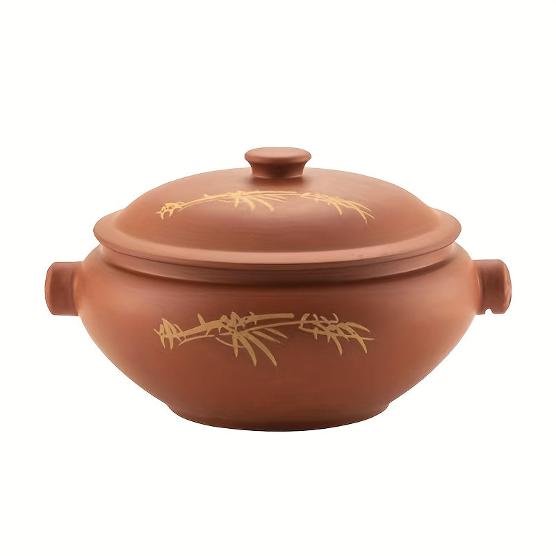 Traditional Clay Pot Stew Pan With Lid Nonstick Easy Clean