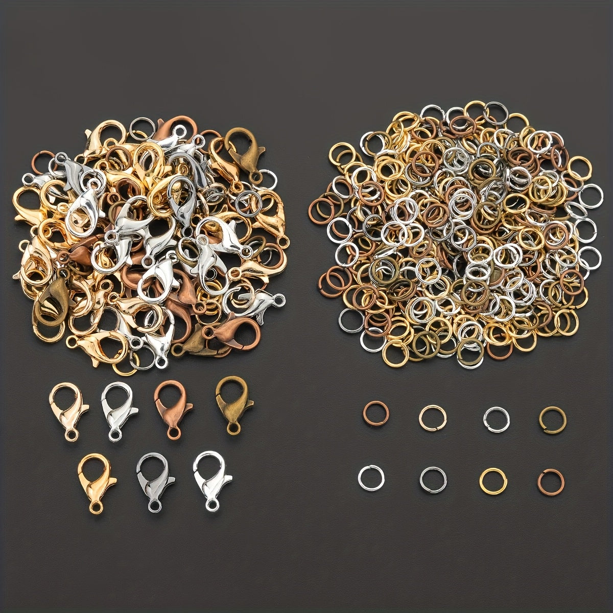 Jewelry Making Kit With 100 Lobster Clasps 400 Jump Rings