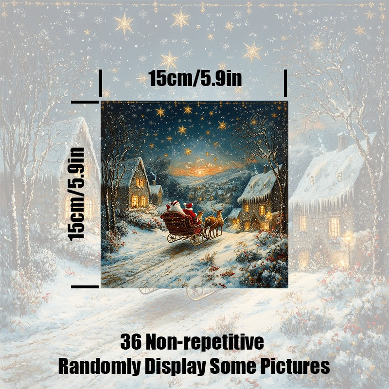 Christmas Village Scrapbook Paper Winter Night 36 Sheets