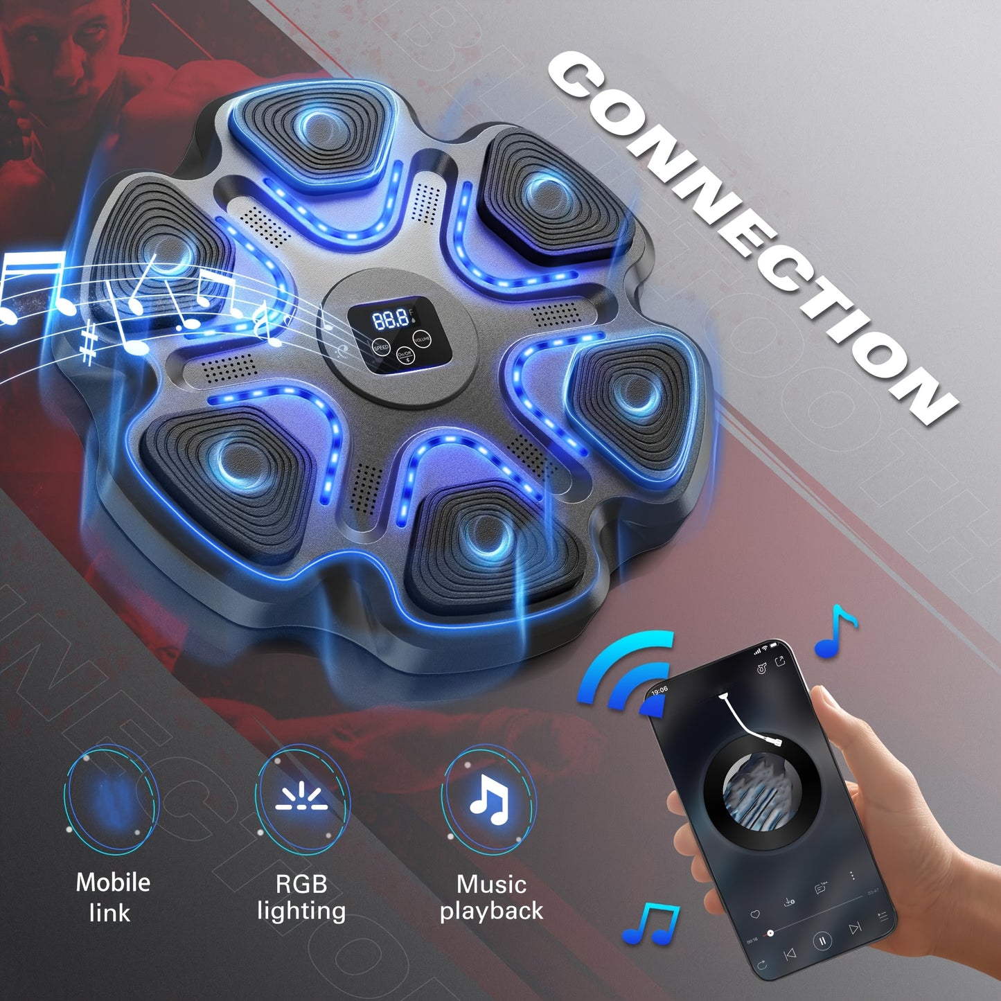 Smart Electronic Boxing Trainer With LED Target And Gloves