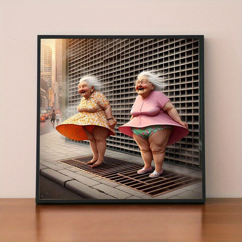 5D Diamond Painting Set DIY Happy Elderly Besties Wall Decor