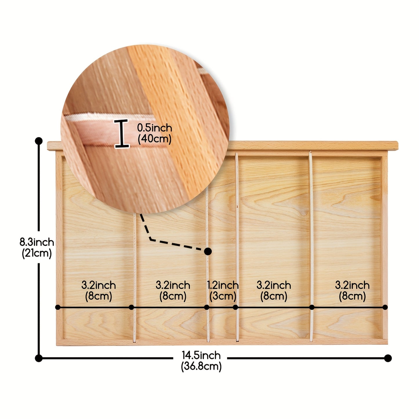 Meeden Wooden Artist Supply Box With Drawers For Tools