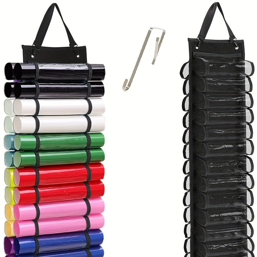 12/24/48 Compartment Wall-Mounted Vinyl Roll Storage Rack