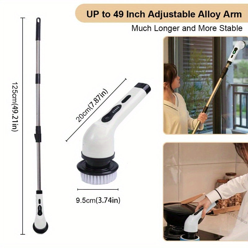 Electric Spin Scrubber Cleaning Brush For Home And Car