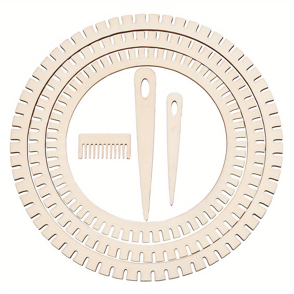 Wooden Circular Weaving Loom Kit for Beginners DIY Macrame