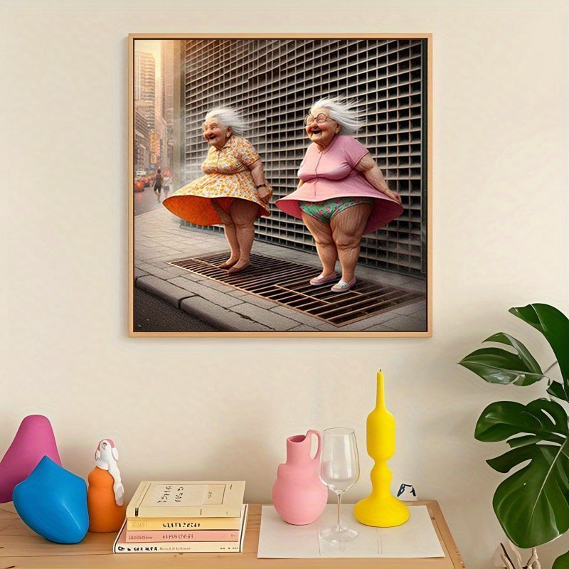 5D Diamond Painting Set DIY Happy Elderly Besties Wall Decor