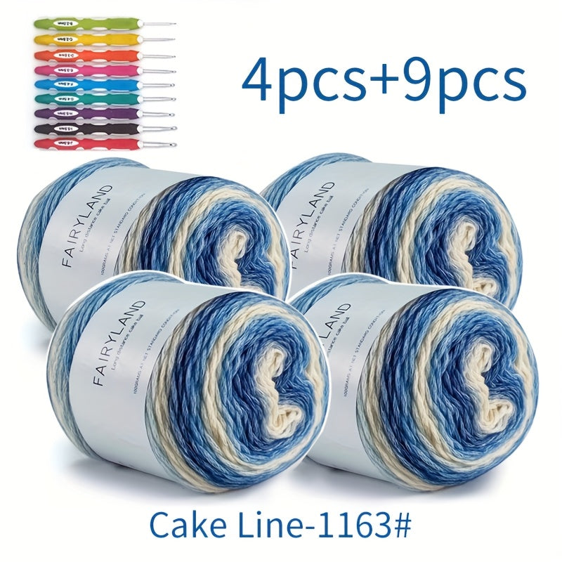 13pc Colorful Thread and Crochet Hook Set for DIY Crafts