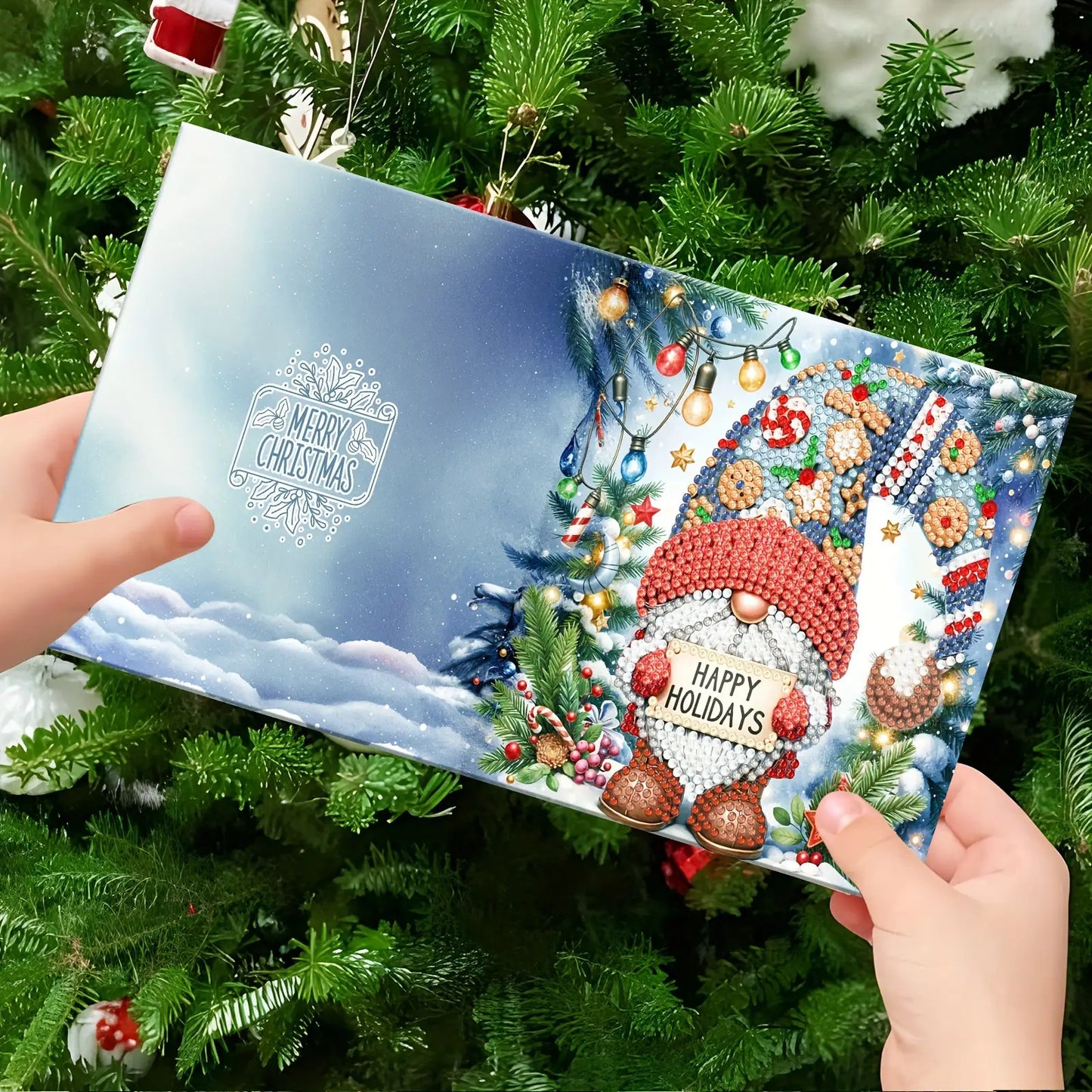 Diamond Painting Christmas Card Kit Santa And Snow Scenes