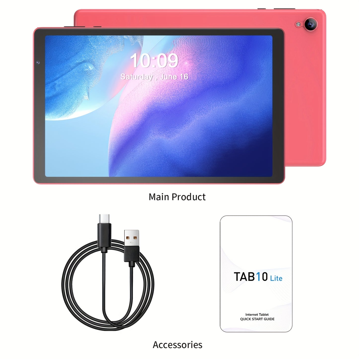 Pritom 10 Inch Android Tablet Quad Core 4GB RAM 32GB ROM