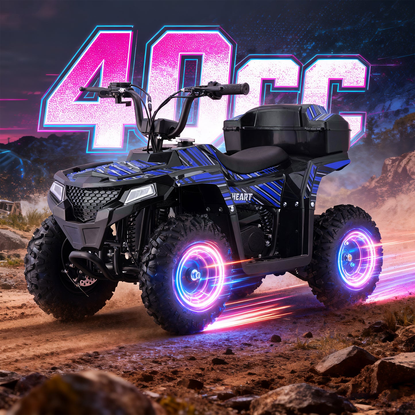 40CC 4-Stroke Kids Off-Road Quad Bike With Knobby Tires