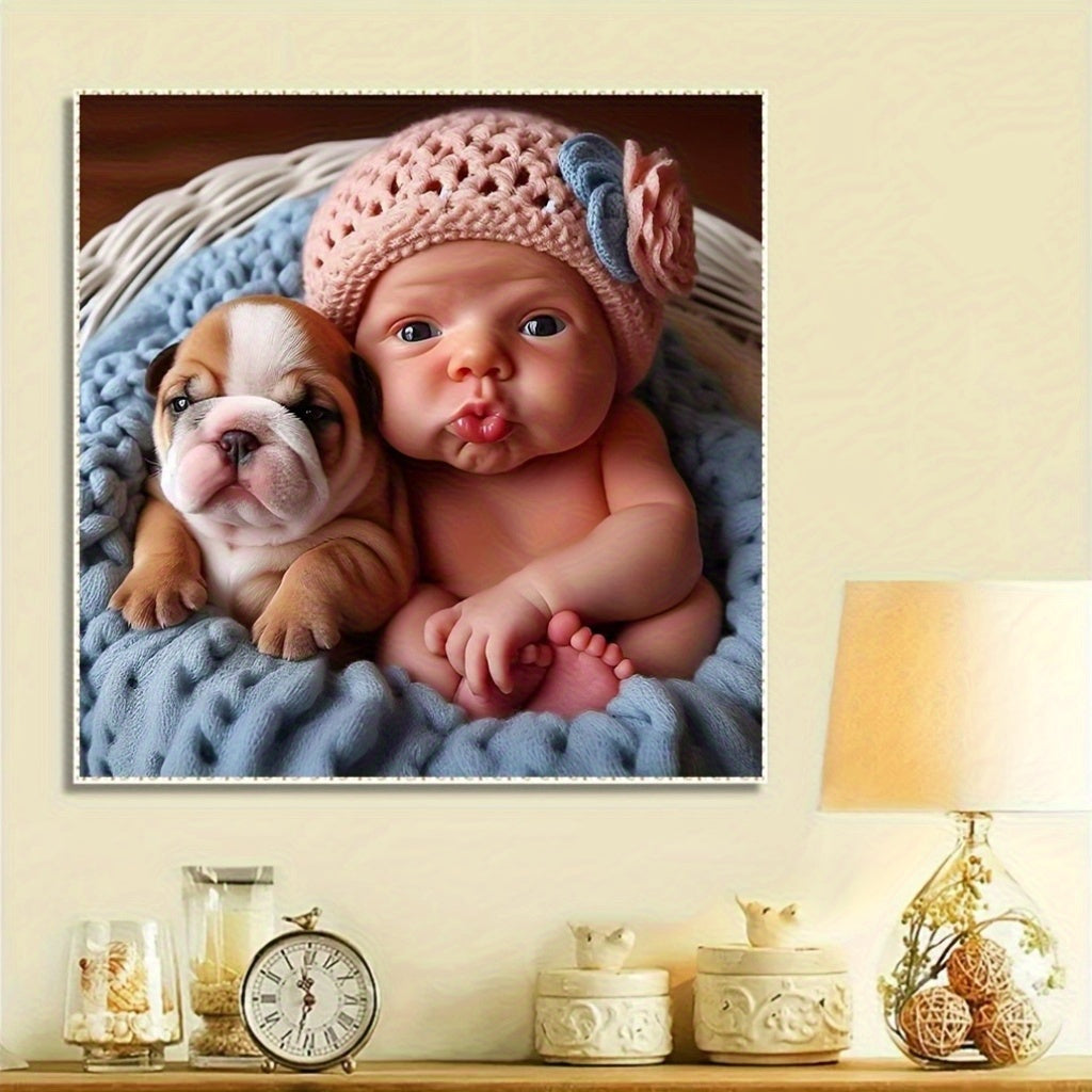 Large 5D Diamond Painting Kit Cute Puppy Characters
