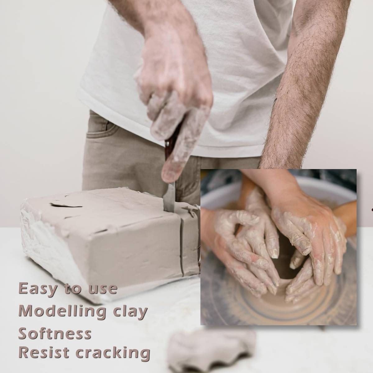 Stone Mid High Fire Clay Cone 0510 With 40 Pottery Tools