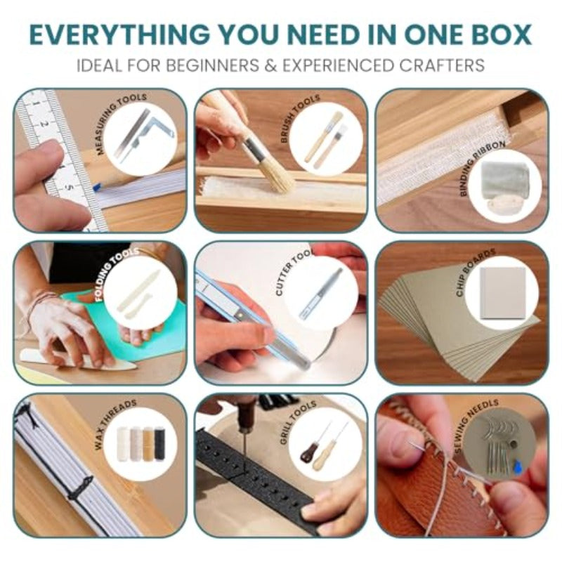 67 Piece Book Binding Kit With Cutting Mat And Press System