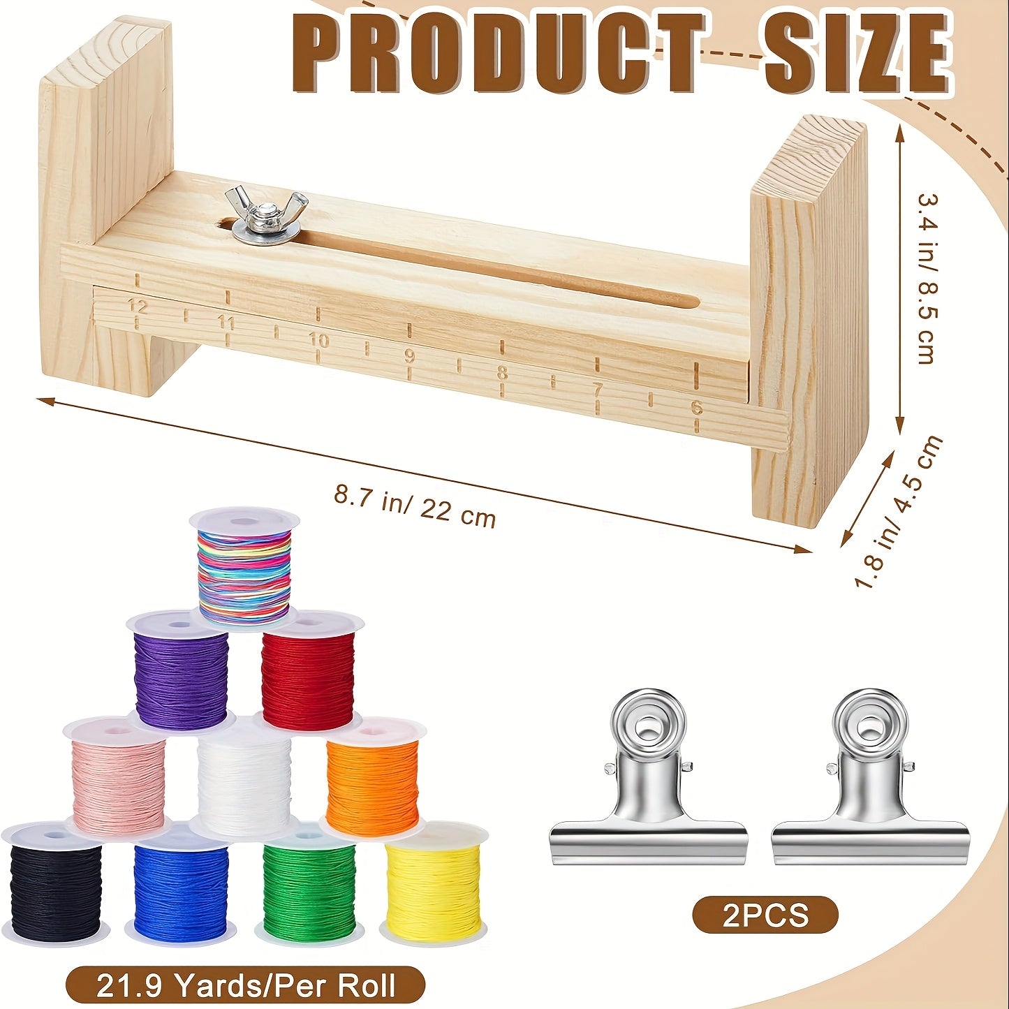 Thirteen Piece Wooden Bracelet Jig Kit Adjustable Scale