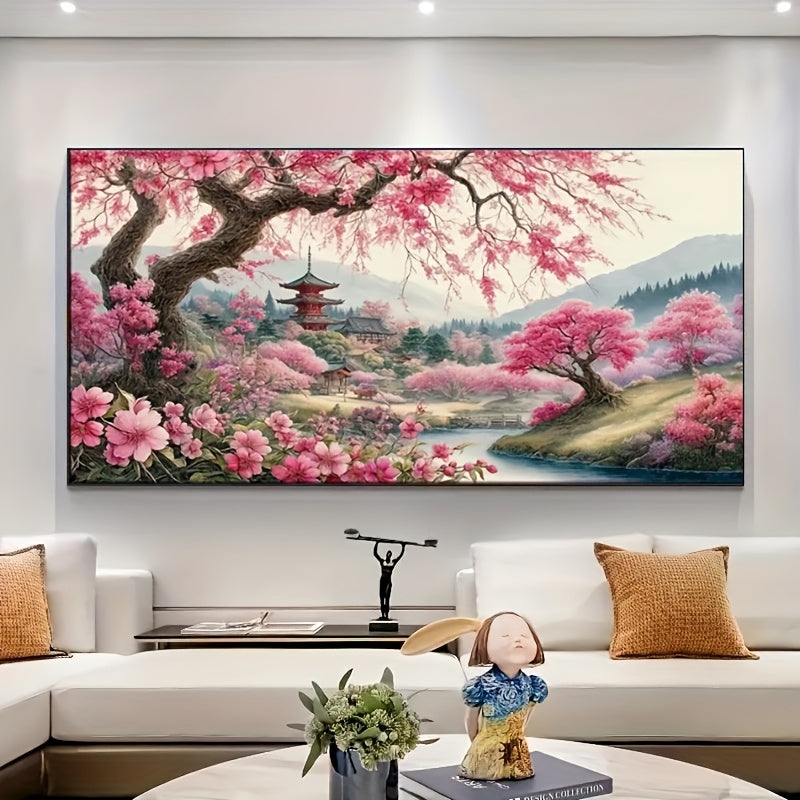 Cherry Blossom 5D Diamond Painting Kit Tree Wall Decor
