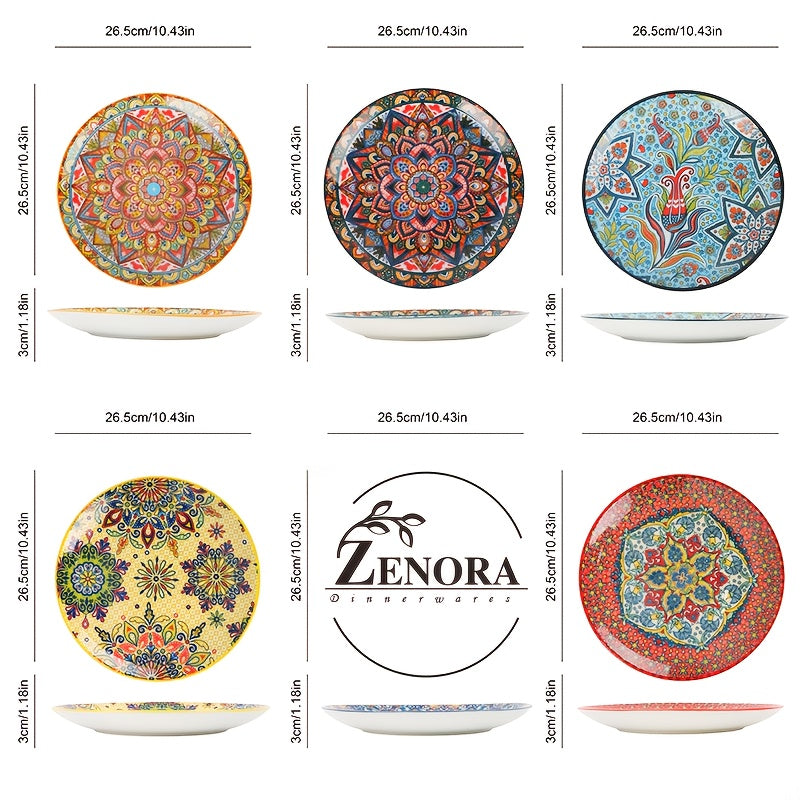 Zenora Bohemian Ceramic Bowls With Handle Heatproof Deep