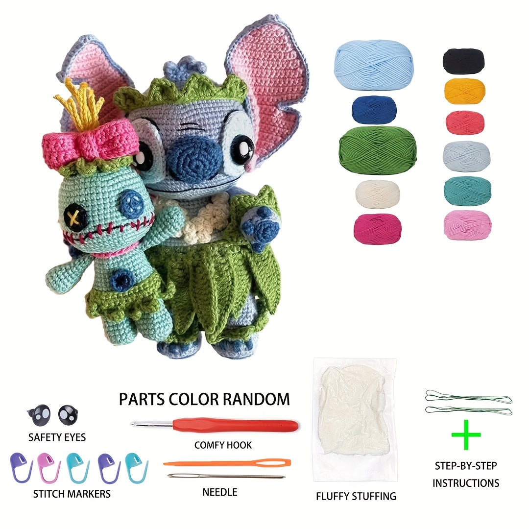 Authorized Disney Stitch Crochet Kit For Beginners 2pc Set