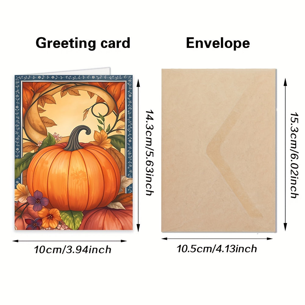Autumn Thanksgiving Card Kit With Blank Cards And Envelopes