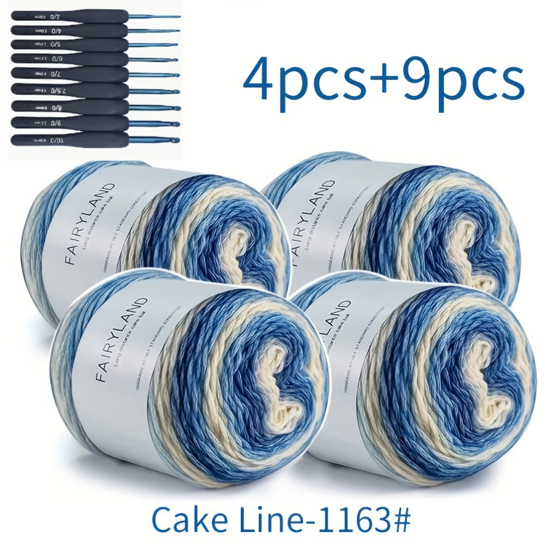 13pc Colorful Thread and Crochet Hook Set for DIY Crafts
