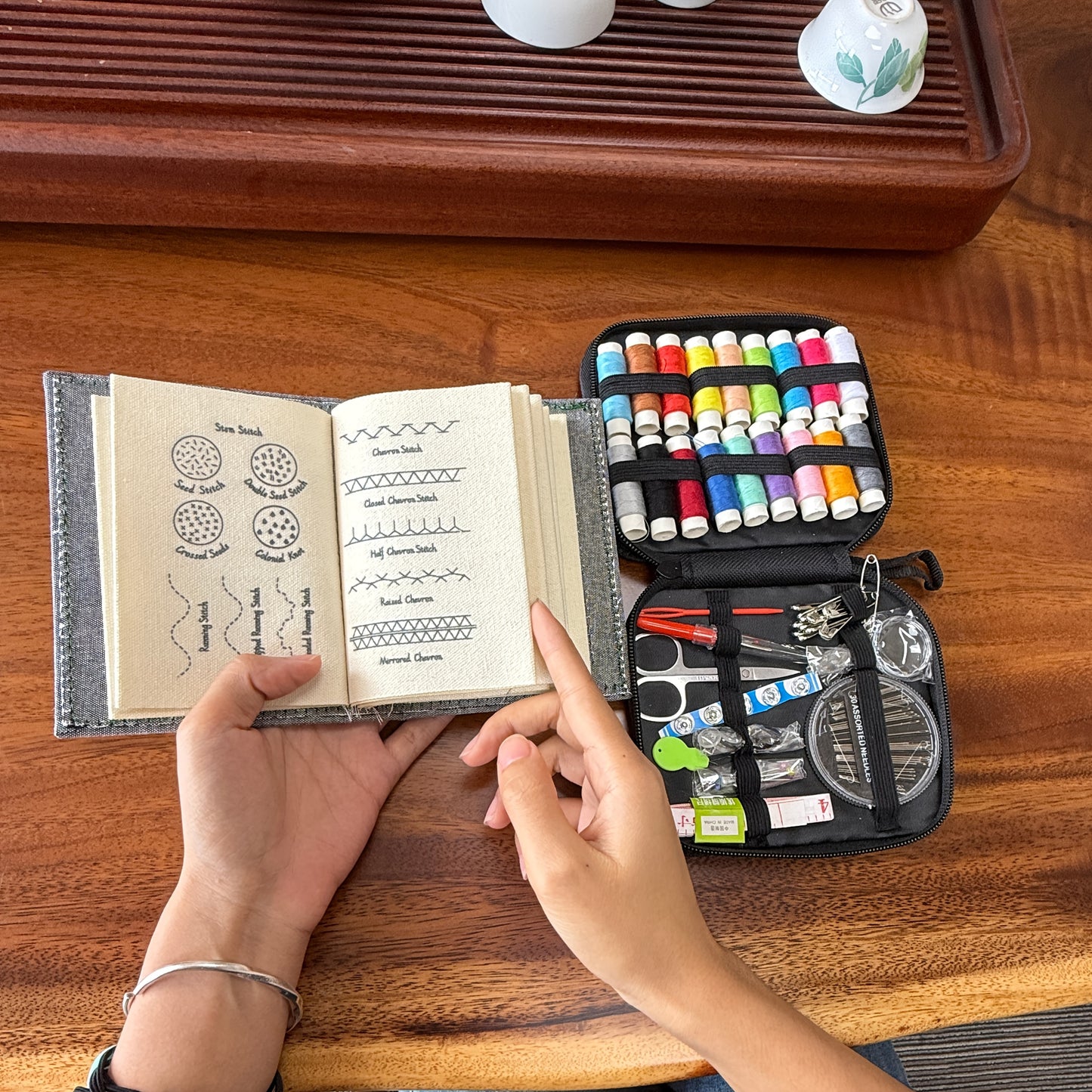 Stitch Pattern Exercise Book for DIY Embroidery Projects Portable High Quality Embroidery Sewing Kit With Patterns