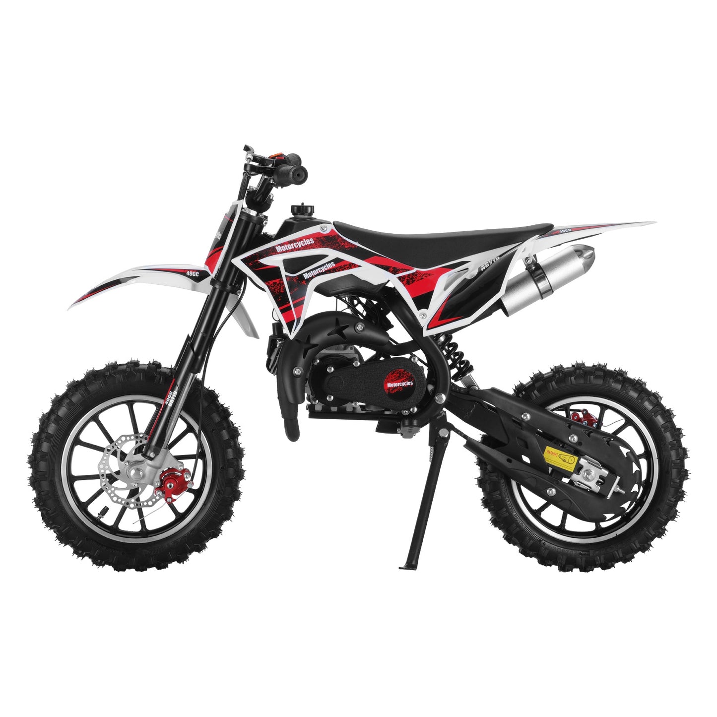 Gas-Powered Red 49cc 2-Stroke Kids Mini Motocross Bike