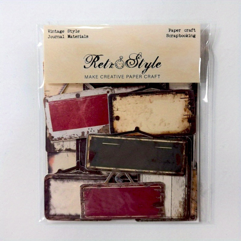 Retro Label Card Sticker Set for Scrapbooks and DIY