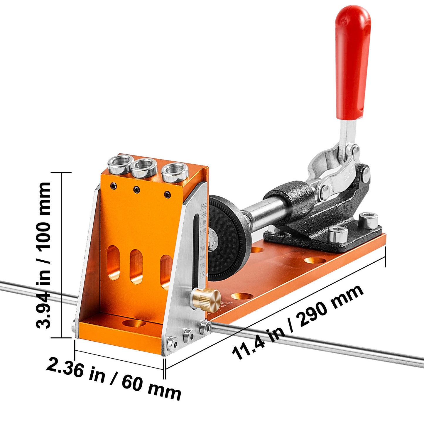 VEVOR Pocket Hole Jig Kit 34 Pcs With 11 Inch Clamp