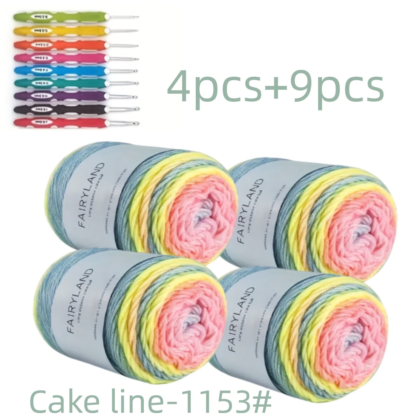 13pc Colorful Thread and Crochet Hook Set for DIY Crafts
