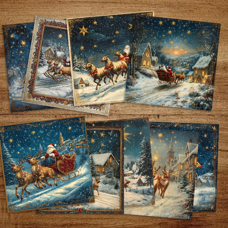 Christmas Village Scrapbook Paper Winter Night 36 Sheets