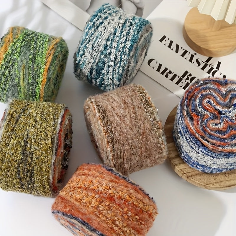 Rainbow Cake Yarn 50g Ball Beige Acrylic Knitting Crochet