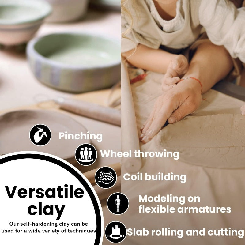 Premium White Air Dry Clay 10 Lb All Natural Modeling Clay