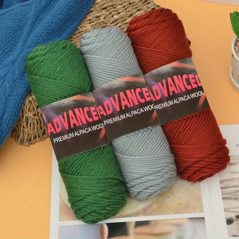 Soft Alpaca Wool Yarn 5 Balls Worsted Crochet Yarn Shawls