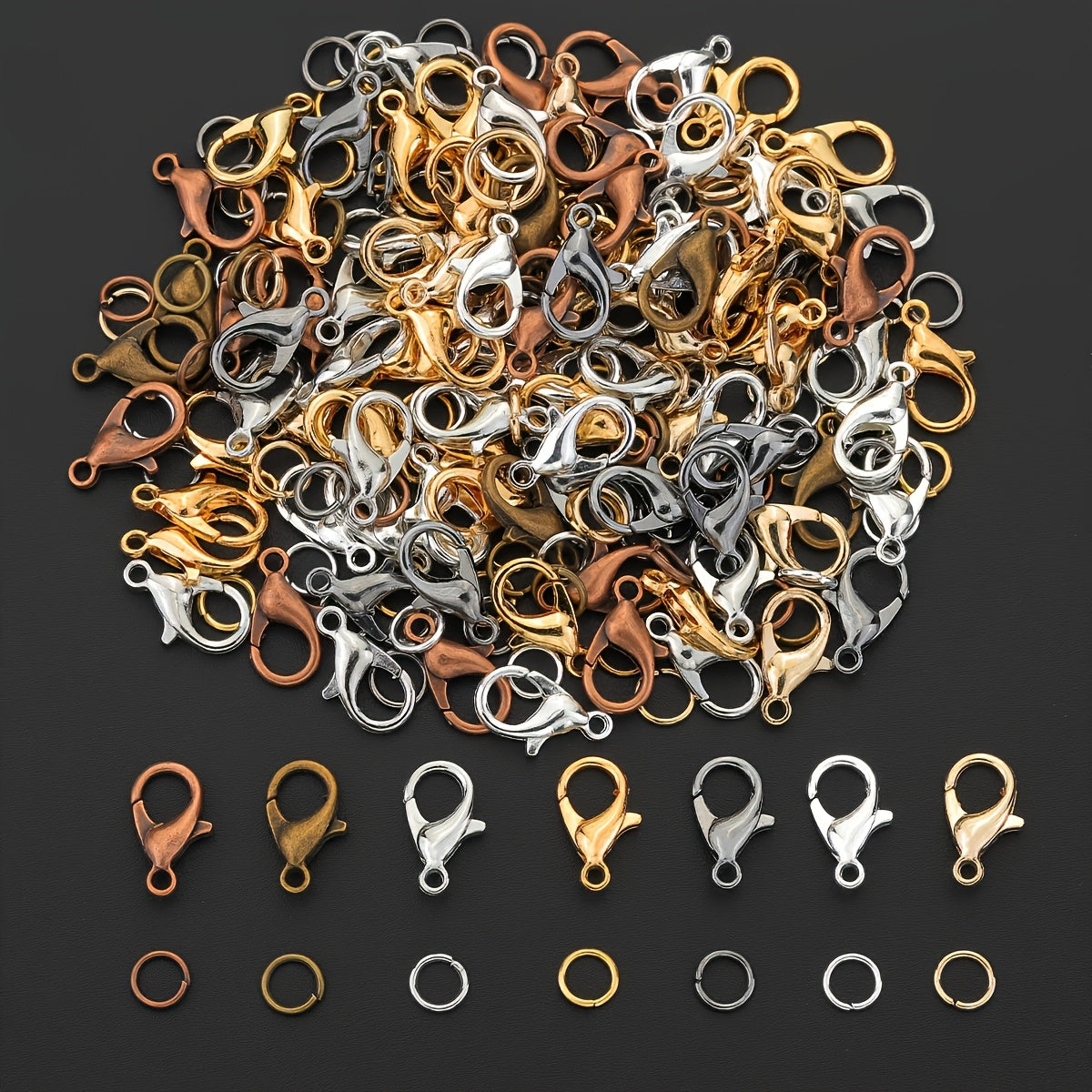 Jewelry Making Kit With 100 Lobster Clasps 400 Jump Rings