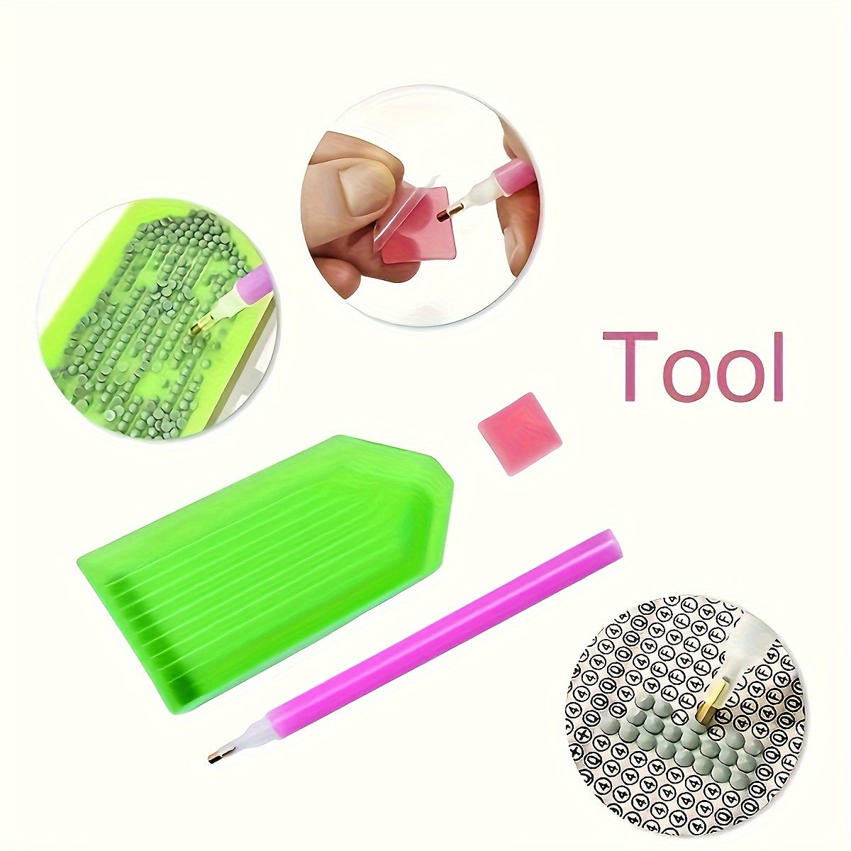4Pcs Cute Little Girl Diamond Painting Kit Full Round 5D