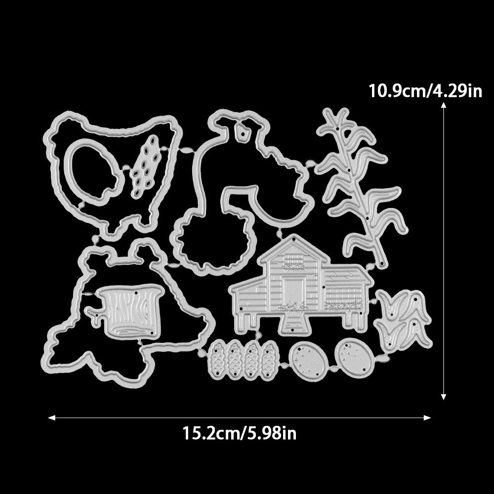 Charming Chicken Eggs Scrapbooking Kit With Stamps And Dies
