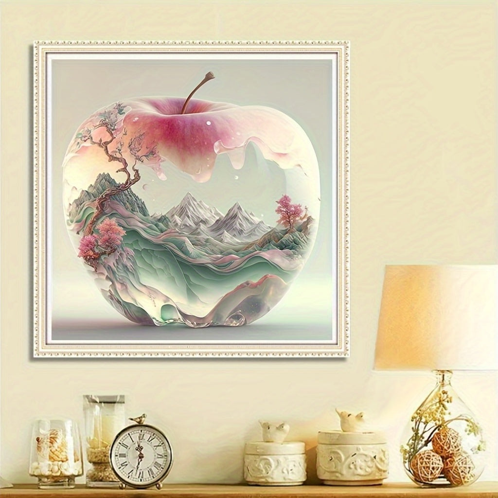 5D Diamond Painting Set Round Drill Apple Floral Landscape