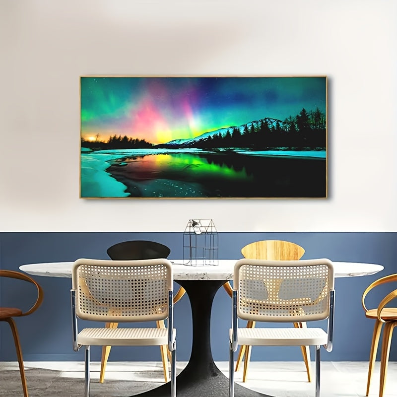 5D DIY Aurora Diamond Painting Kit with Full Drill Crystals
