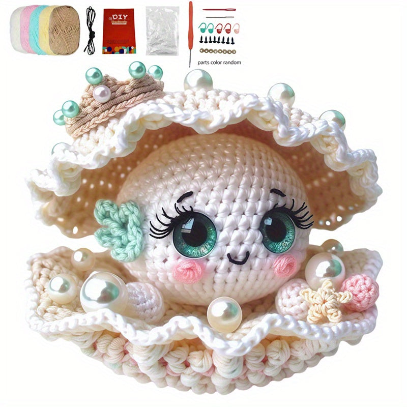 Complete Crochet Kit For Amigurumi Elf With Pre Made Yarn