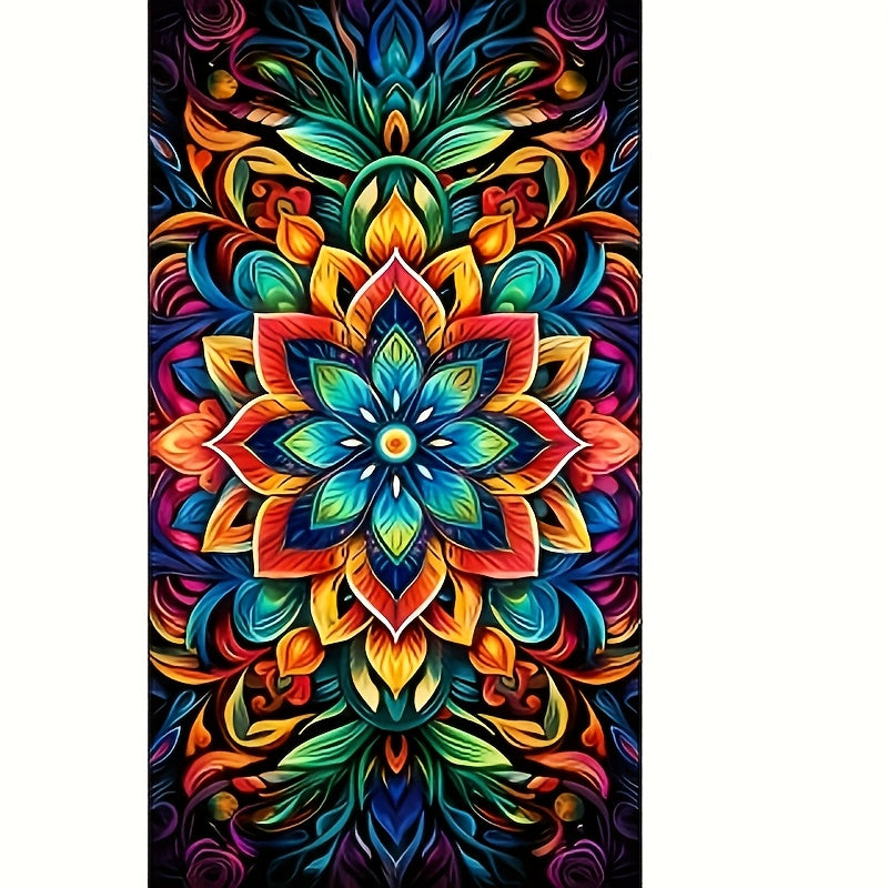Large Retro Flower 5D DIY Round Diamond Painting Kit