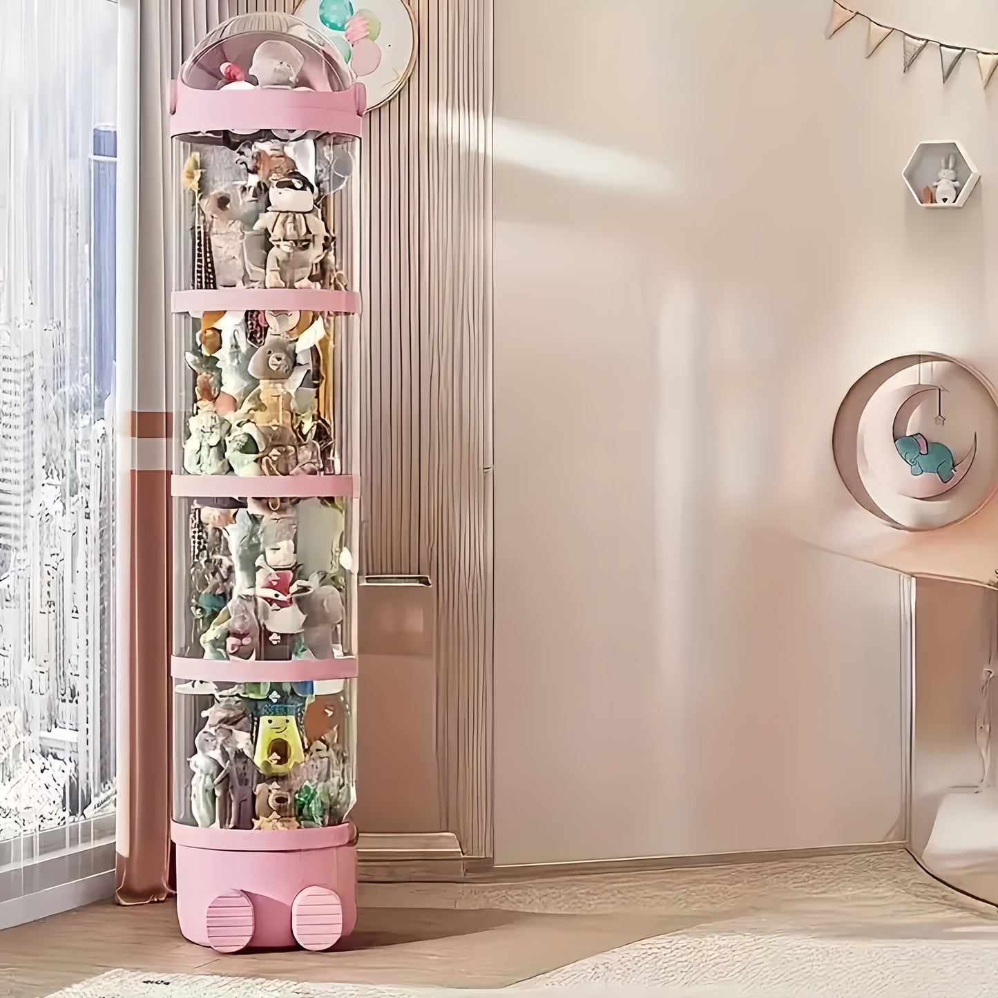 4-Tier Transparent Plastic Storage Organizer for Home
