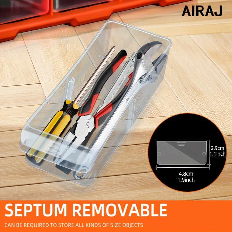 AIRAJ 39-Drawer Orange Plastic Storage Organizer Wall Mount